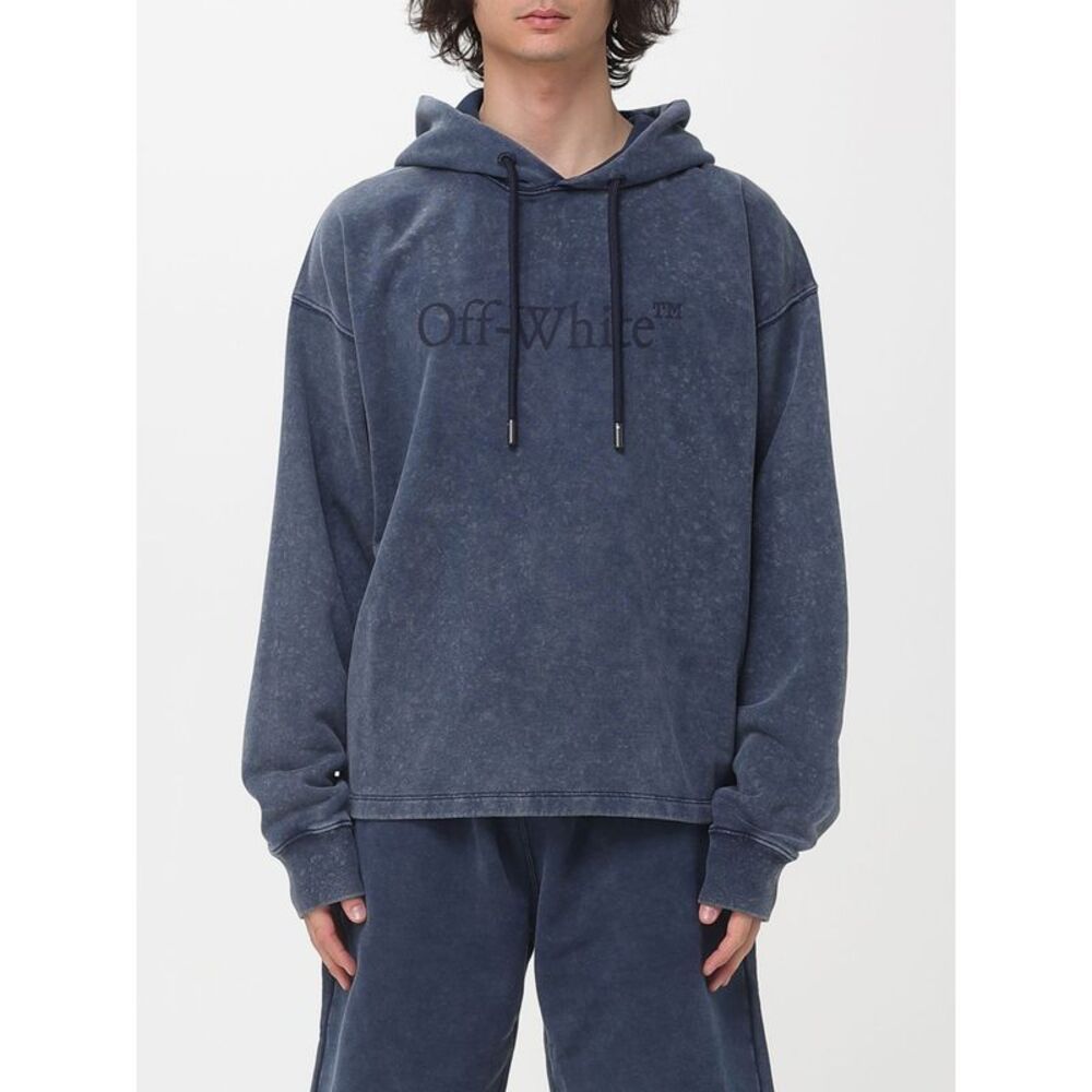Off-White Men Cotton Hoodie With Logo Off-White